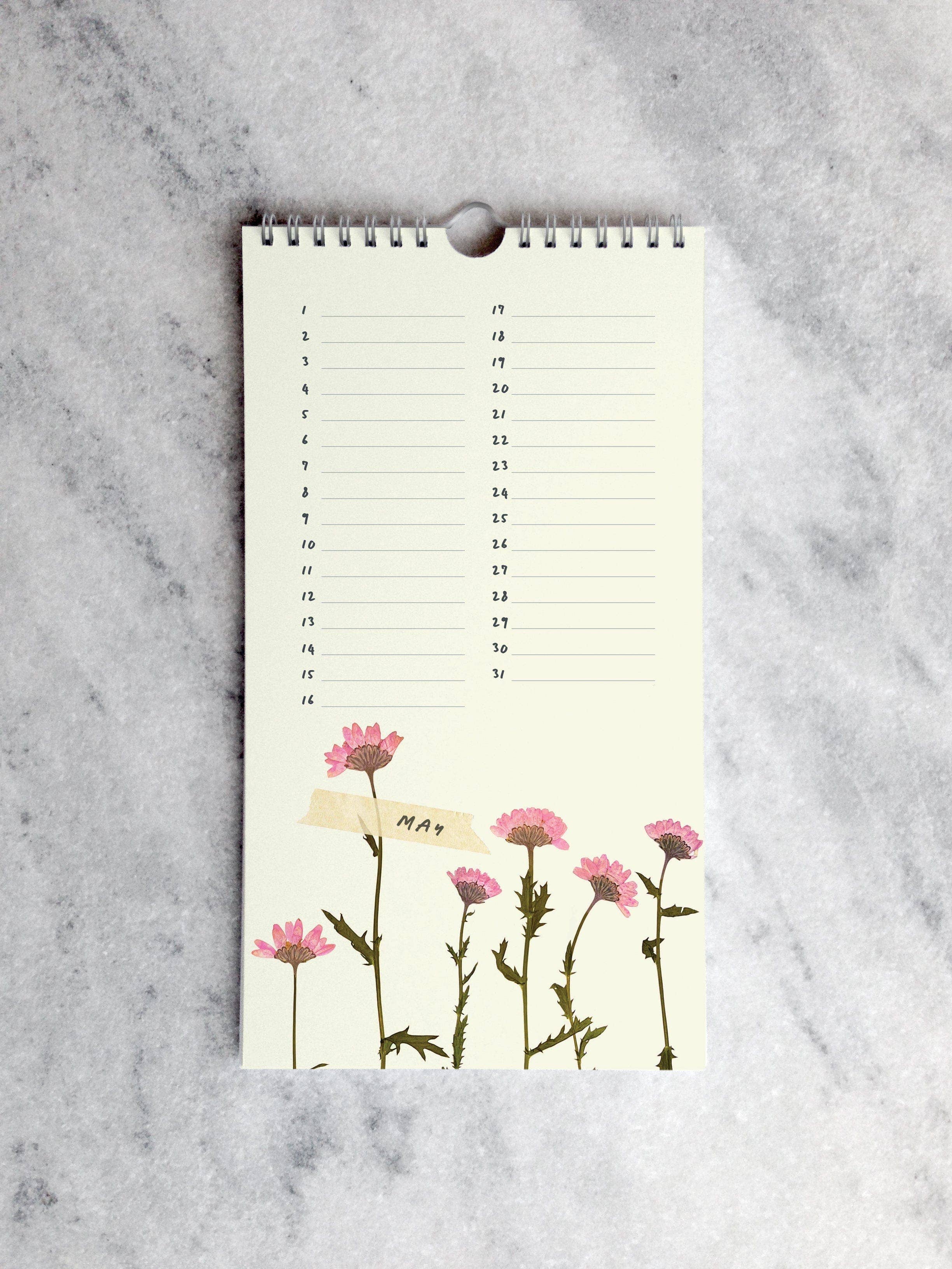 Favorite Story - Wholesale Calendar - Celebration Calendar, Pressed Flowers6