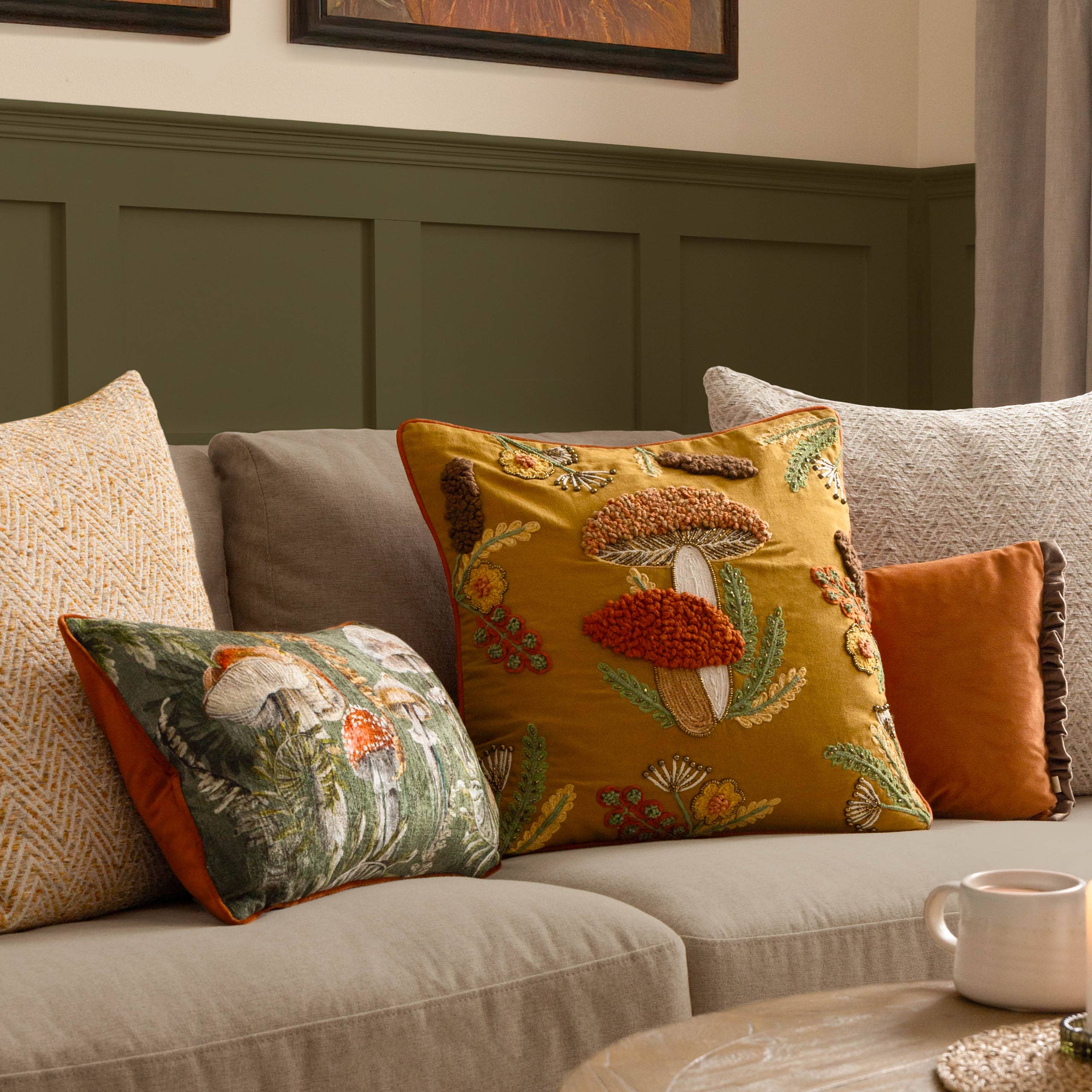 Rust Mink Tilly Velvet Reversible Cushion Rust/Mink for wholesale on Faire4