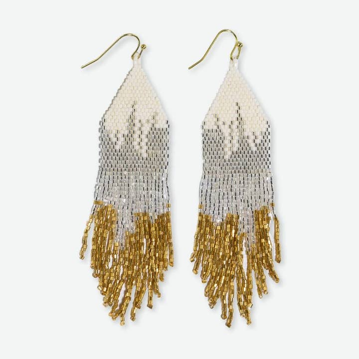 Claire Ombre Beaded Fringe Earrings St. Moritz Wholesale for wholesale by INK + ALLOY