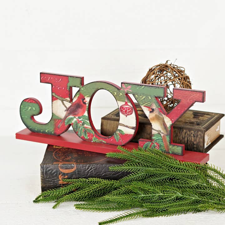 Impressive Enterprises, Inc. - Wholesale Desk/Tabletop Sign - M2491- 15.25inx 5.5inx 2in Holiday Tabletop Sign-Joy1