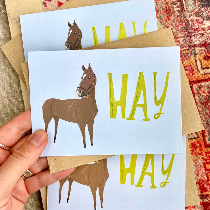 Nicola Rowlands - Wholesale Everyday Greeting Card - HAY blank card from Nicola Rowlands UK designer