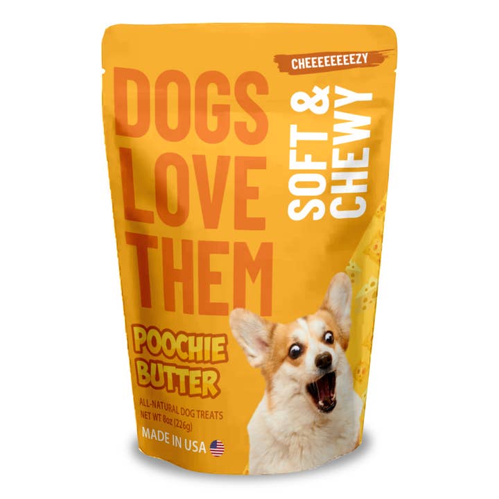 Cheese Soft & Chewy Dog Treats 8oz for wholesale by Poochie Butter