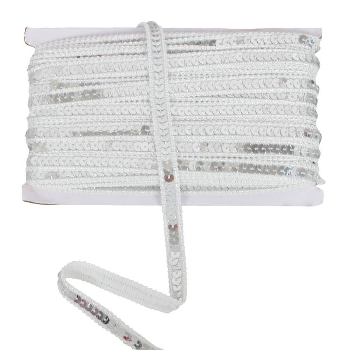 AK Brand - Wholesale Craft supplies - Sequin Trim 0.5 Inch Flat Glitter Sequin Ribbon Bling Fabric6