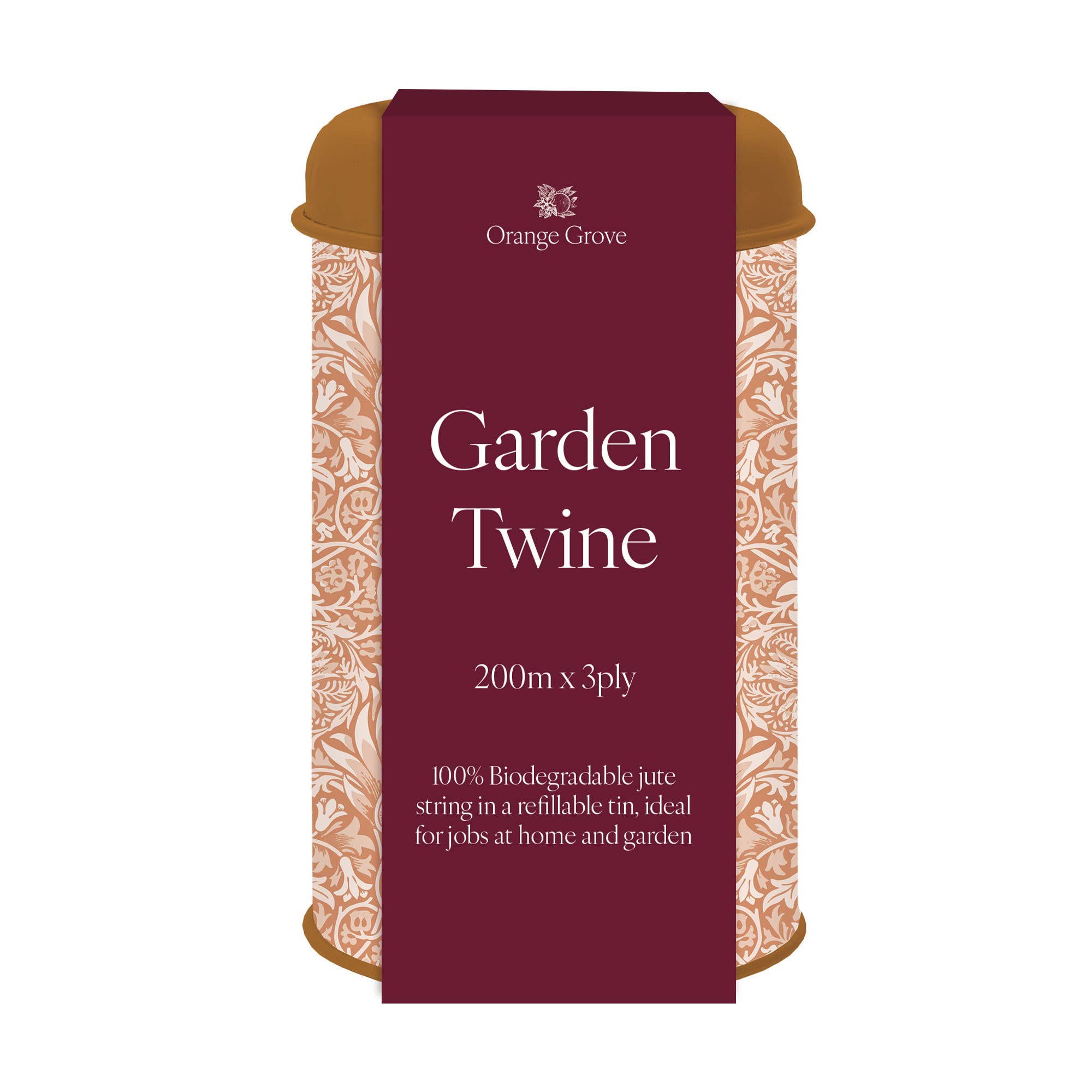 Robert Frederick Ltd – Engroshandel Haveværktøj – Havesnor i metalæske – Orange Grove William Morris Peach1