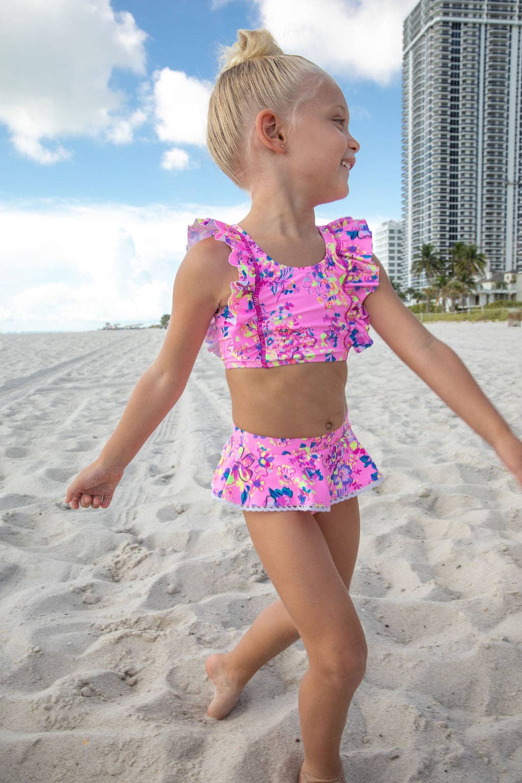 Blueberry Bay - Wholesale Two Piece Swimsuit - Kids - Poolside Escape Two Piece Swimsuit8