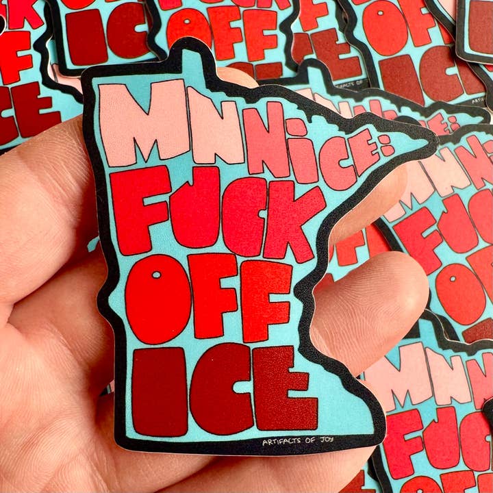 Artifacts of Joy - Wholesale Sticker - Sticker MN Nice Mutual Aide Fundraiser Sticker2