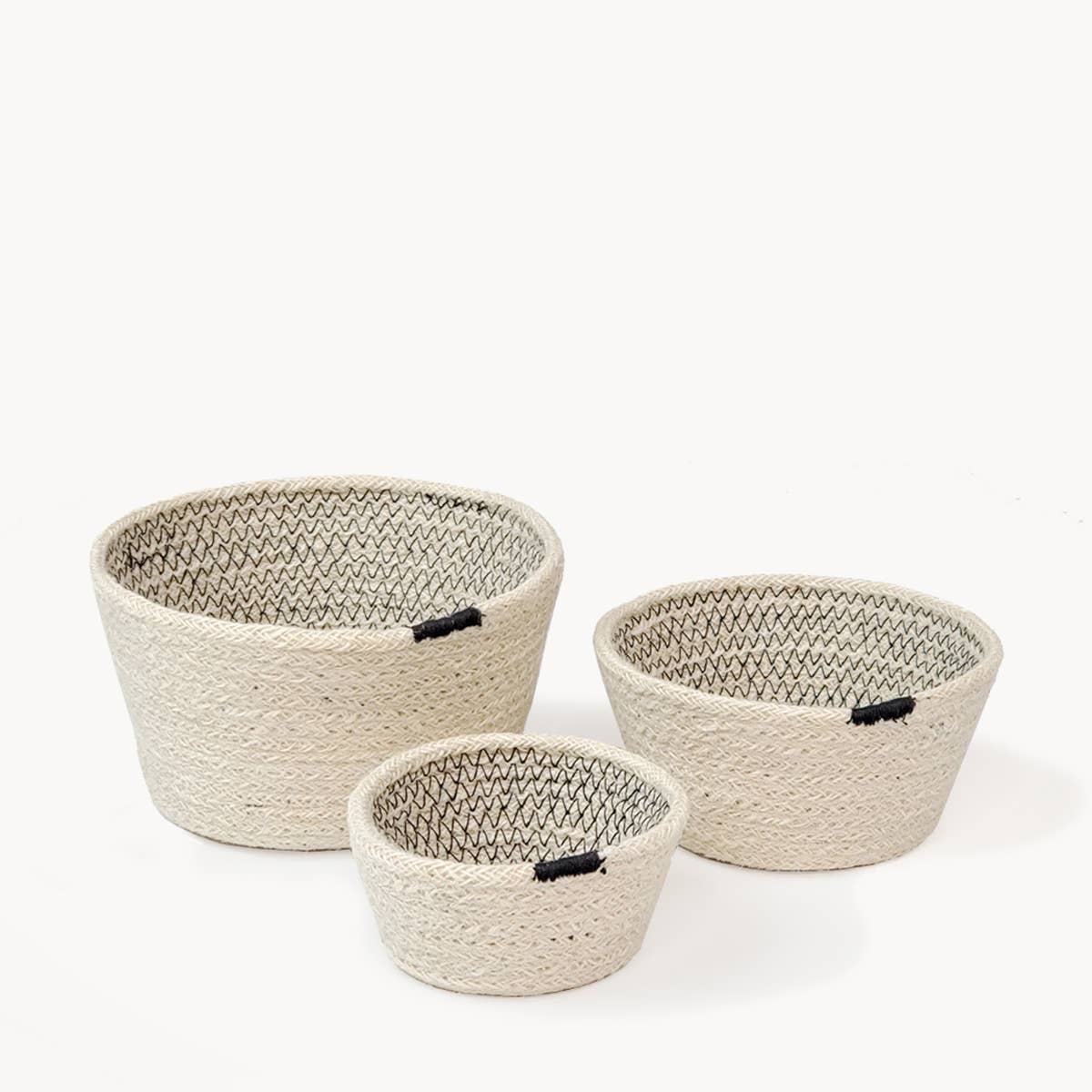 KORISSA - Wholesale Basket - Handwoven Storage Basket • Amari Bowl in Black-Set of 31