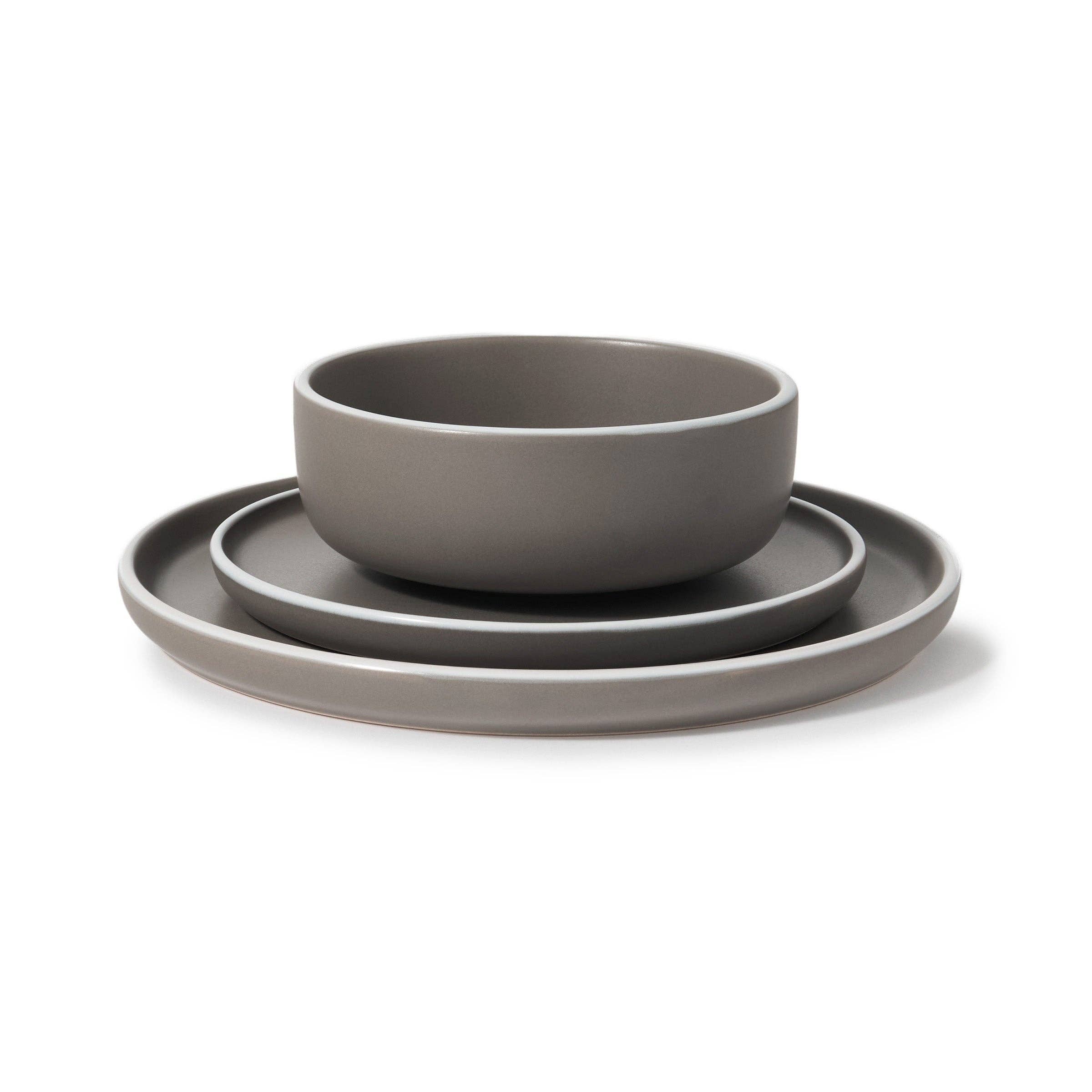 Godinger – wholesale Tableware set – Sayville Speckled Dovetail Stoneware 12 Piece Dinnerware Set, Service for 41