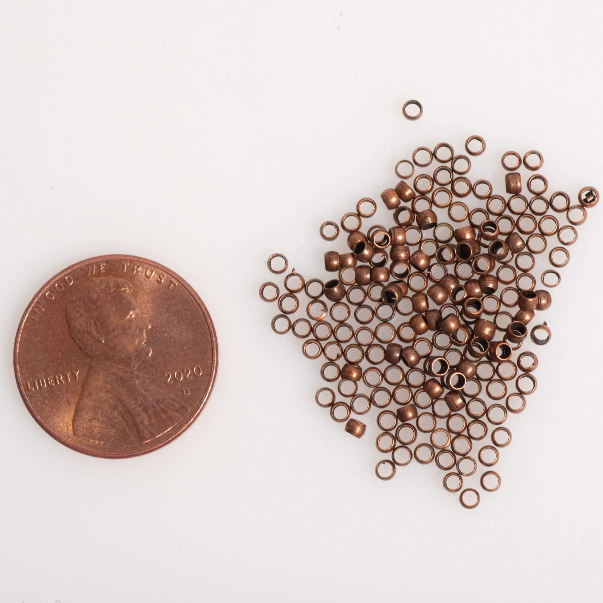 Continental Beads - Wholesale Craft Supplies - Crimp Bead Seamless - Measures 2mm - Size XXS - Available in Multiple Colors - Sold by the Gross - CRBD23