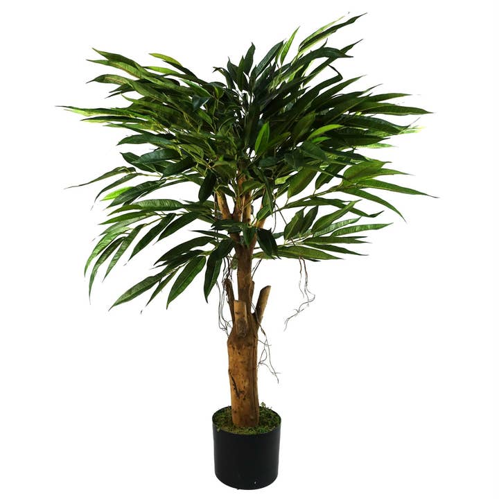 Leaf Design UK LTD - Vente Plantes artificielles - Ficus Longifolia artificiel naturel 100 cm à motif de feuilles