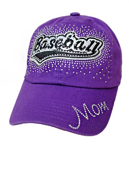 Baseball Mom Rhinestone Baseball Cap for wholesale by Cap Zone