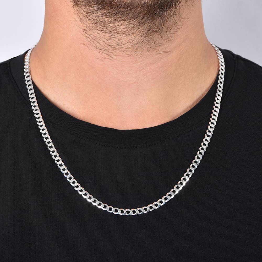 NYC Sterling - Wholesale Link & Chain Necklace - Authentic Solid Sterling Silver 5MM Cuban Curb Link Chain2
