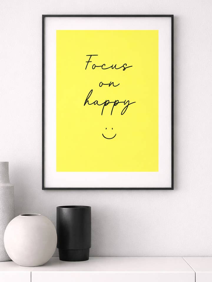 Neonposter "Richt je op geluk" voor wholesale door LØTTEBOM