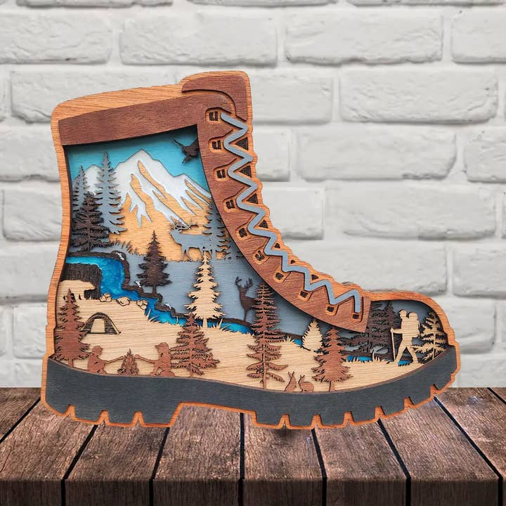 Hiking Boot for wholesale by RJS Engraving & Design