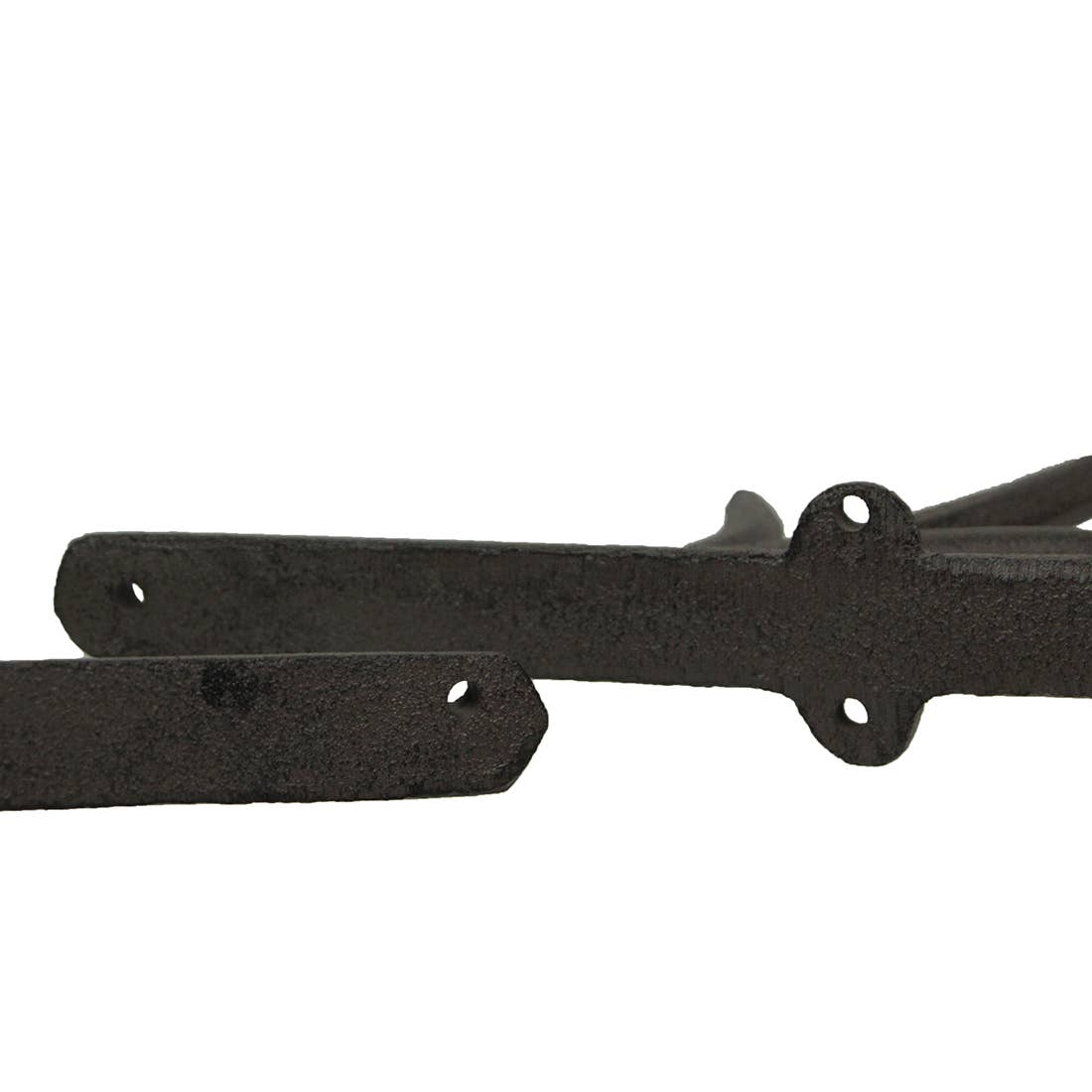 Zeckos – Prateleira de parede por atacado – Conjunto de 2 suportes de prateleira de chifre marrom de ferro fundido6