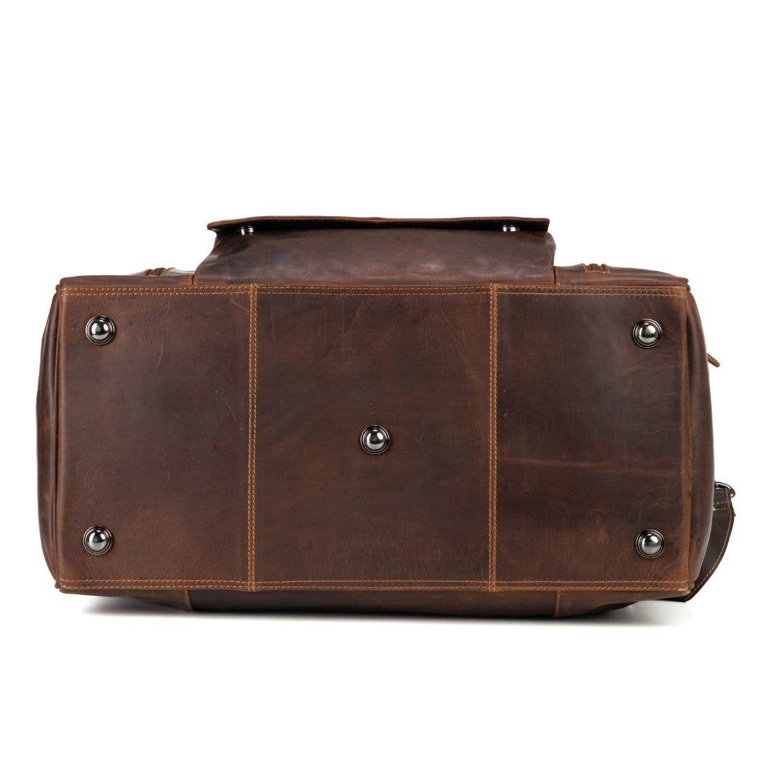 Greenwood Leather - Wholesale Weekender Bag - Men's - Large Leather Weekender Bag - Casual Vintage Look12