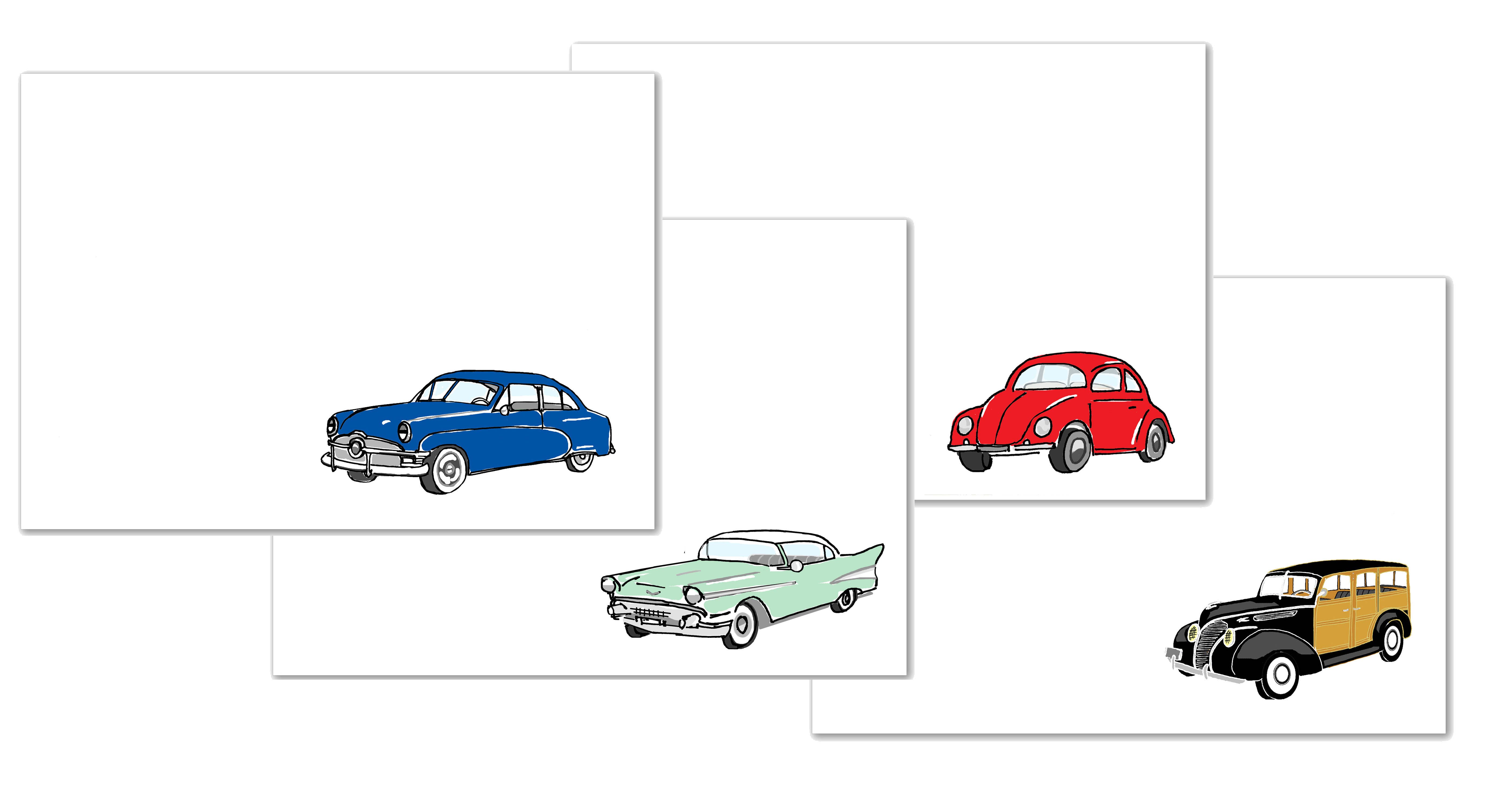 mollyOcards - Wholesale Stationery/Notecard Set - Cars Stationery2