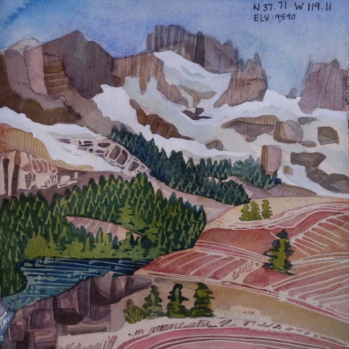 Pacific Crest Trail Print-/Sierra Views, Californië voor wholesale door Lefoxstudio