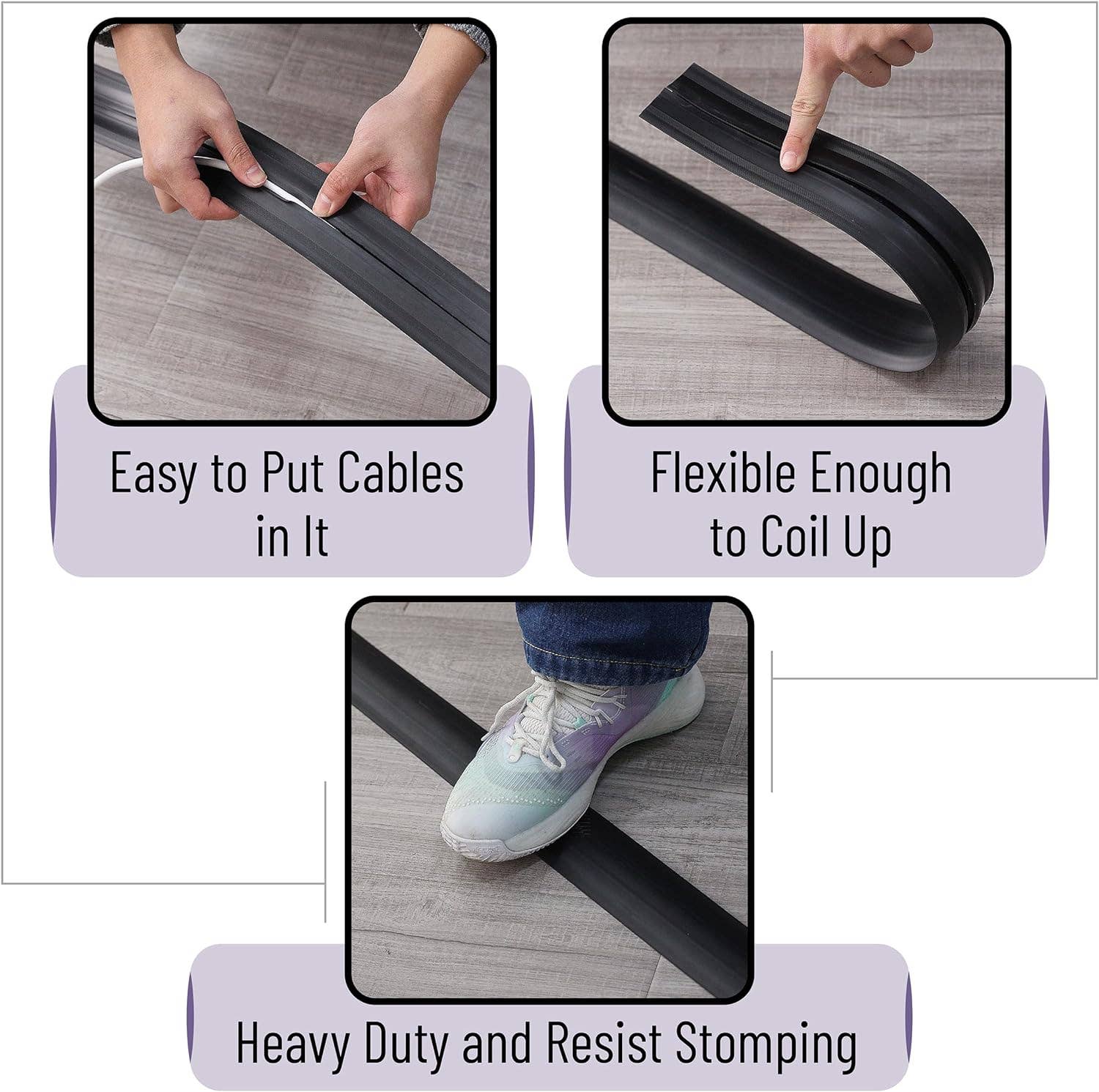 Bates Choice - Wholesale  - Bates- Floor Cord Cover, 12ft, Black, Cable Cover4