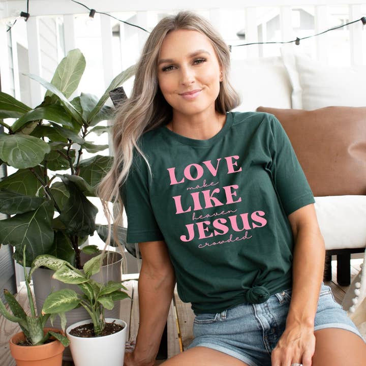 Love Like Jesus Christian Hunter Graphic Tee Free Shipping for wholesale by Fox and Owl Apparel-Graphic Tee's