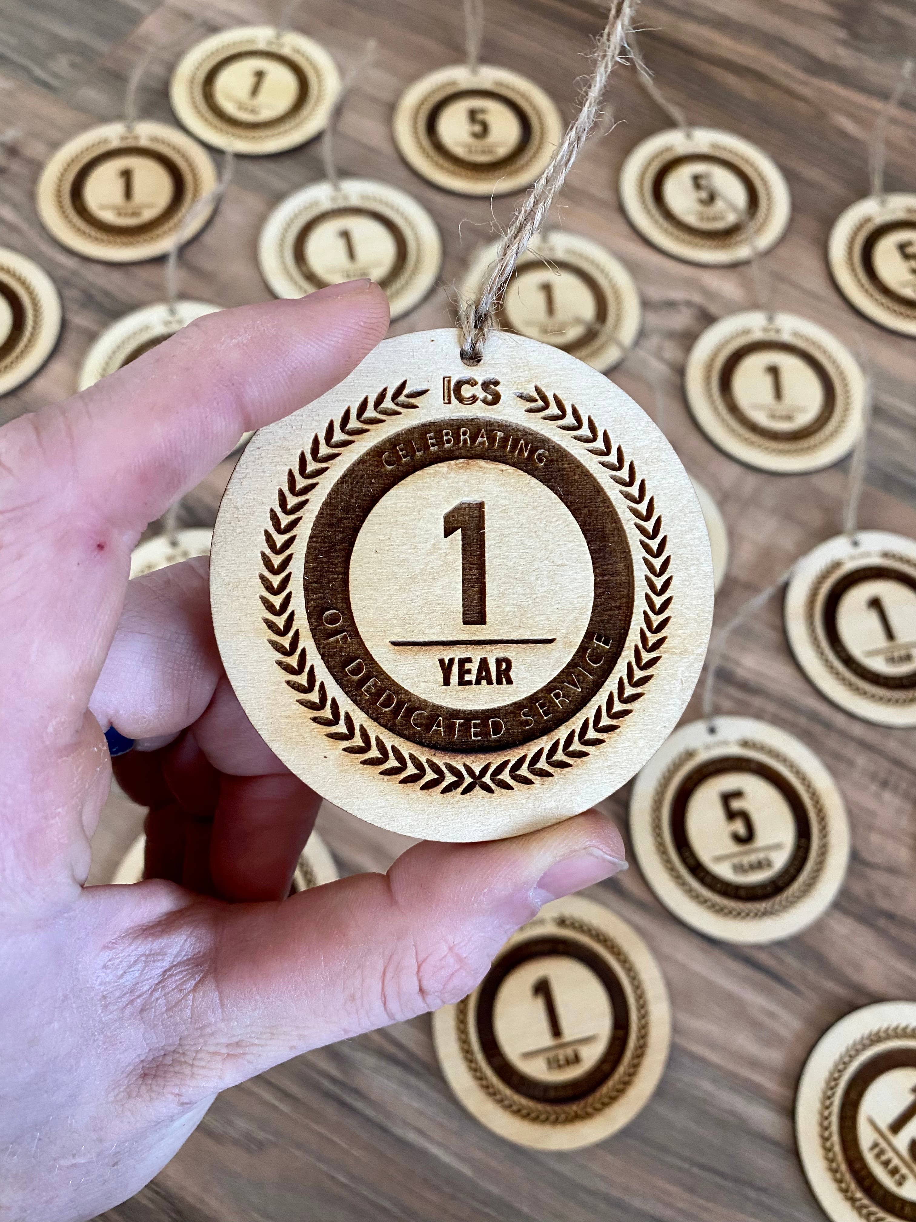 Munsell Made - Wholesale Ornament - Custom Logo Engraved Wood Ornaments3