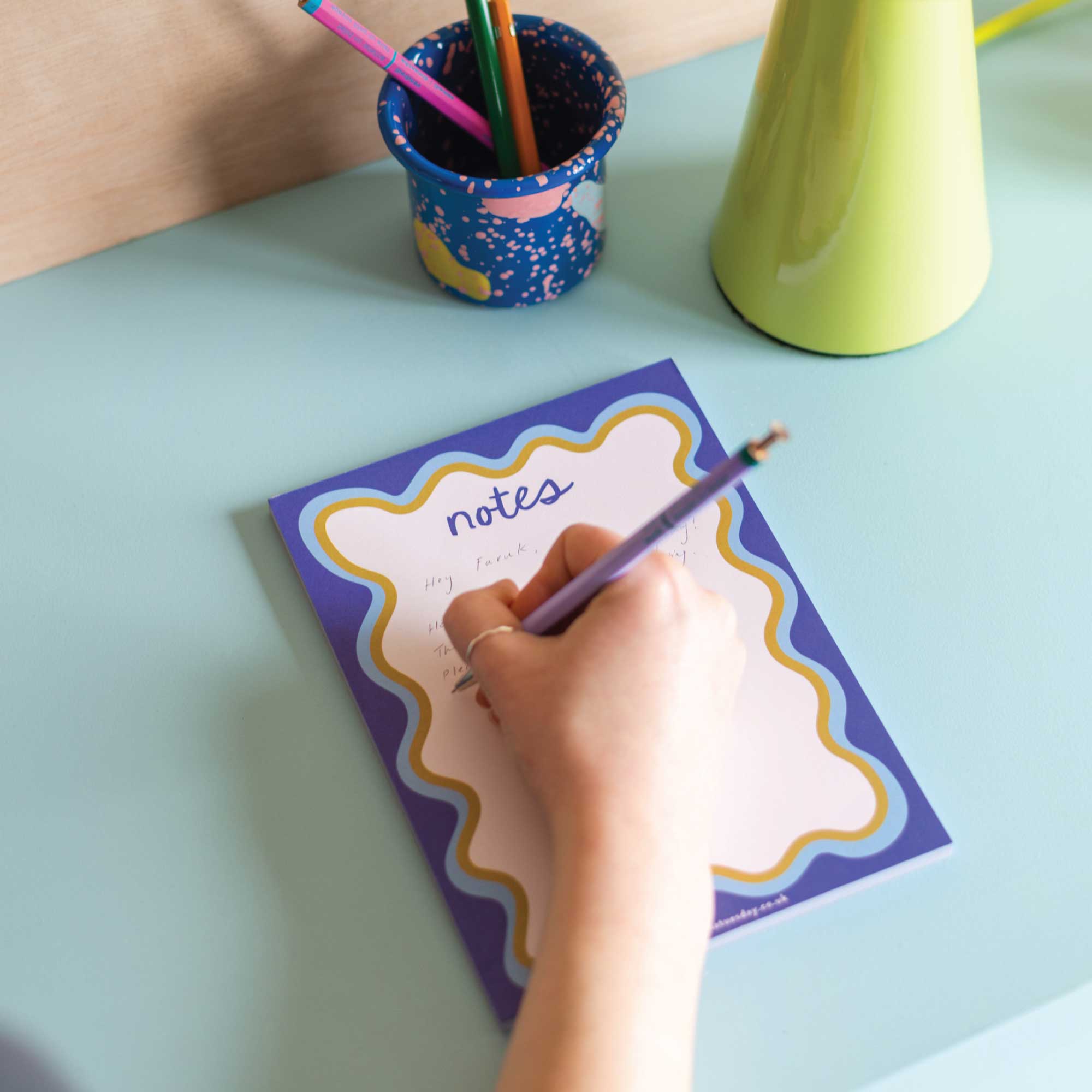 Good Tuesday (Once Upon a Tuesday) - Wholesale Notepad - Blue Wavy A5 Notepad3