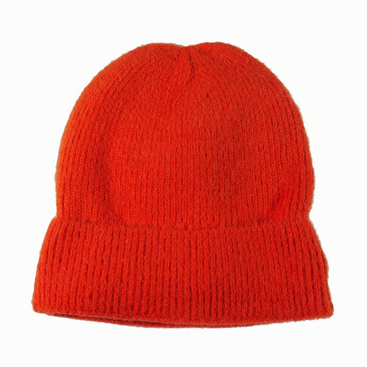 Bonnet rouge orangé doublé en polaire pour la vente par GEMJAR LTD