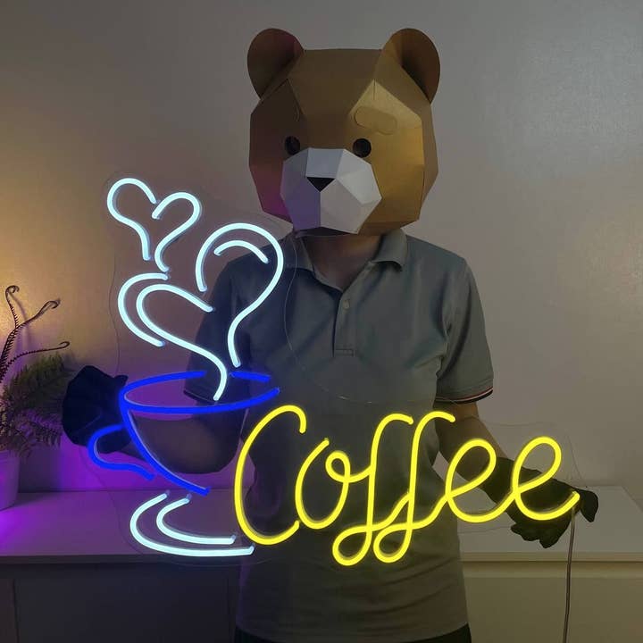 Koffiekop Neonborden, Koffiewinkel Open Led Licht Muurkunst voor wholesale door Glow Neon