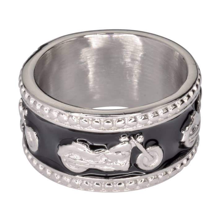 SK1727 Motorcycle Bike Ring Stainless Steel Ladies Motorcycle Biker Jewelry for wholesale by Heavy Metal Jewelry