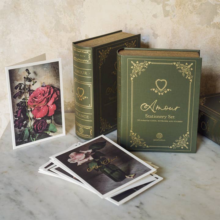 Amour Stationery Set of 16 Cards and Envelopes for wholesale by Jamie Beck