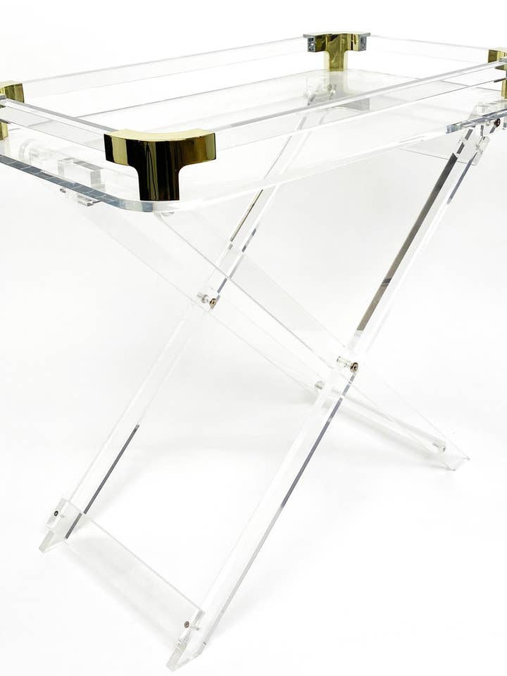 Simply Brilliant Acrylic Folding Table for wholesale by DesignStyles Home