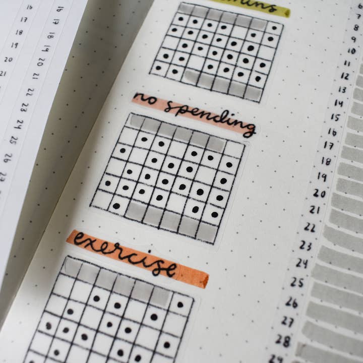 Lines And Colors Design - Wholesale Sticker - Habit Tracker Bullet Journal & Planner Sticker Sheet2