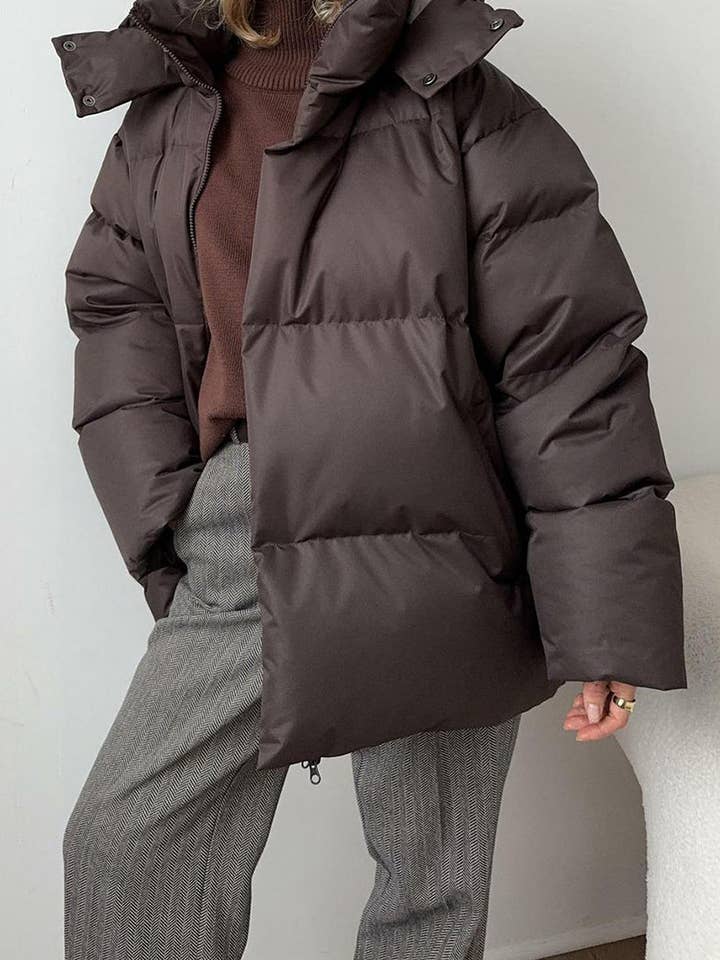 safistyle - Wholesale Puffer Jacket - Women's - Oversized Hooded Puffer Jacket12
