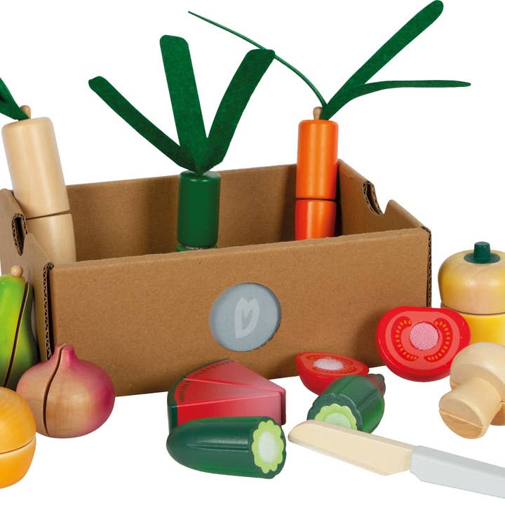 Schneide-Set Obst und Gemüse „fresh“| Küchenspielzeug | Holz für den Großhandel von small foot