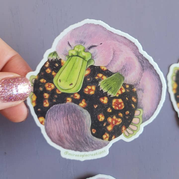 Mira Eagle Creations - Wholesale Phone & Laptop Stickers - Snuffles the Plat Vinyl Sticker0