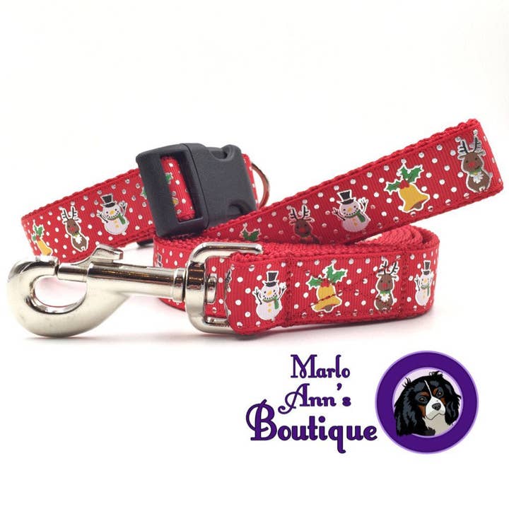Coleira de cachorro Christmas Friends por atacado de Marlo Ann's Boutique