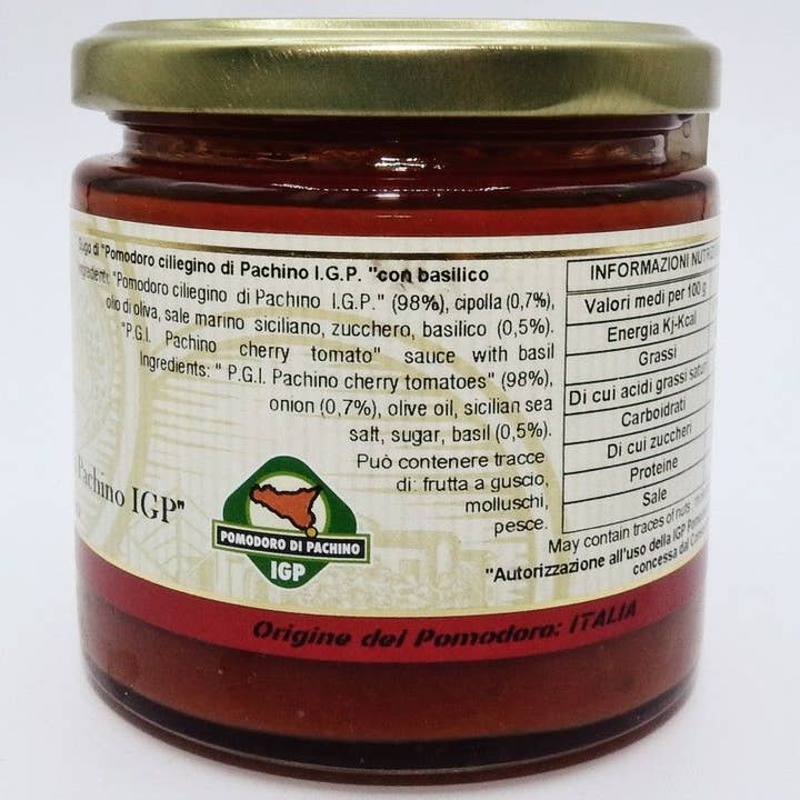 Emporio Sicilia - Wholesale Sauce - Pachino IGP Cherry Tomato Sauce With Basil - Campisi3