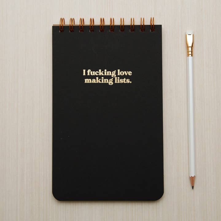 Large Checklist Notepad - I fucking love making lists for wholesale by Original Brooks