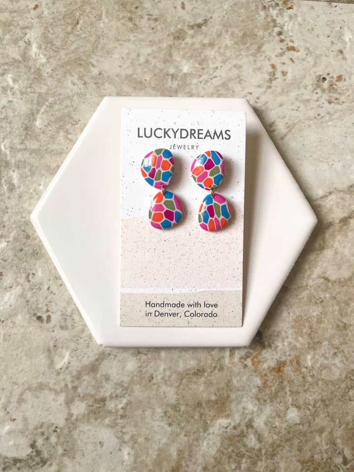 The Shae Handmade Polymer Clay Dangle Earrings for wholesale by LuckyDreams