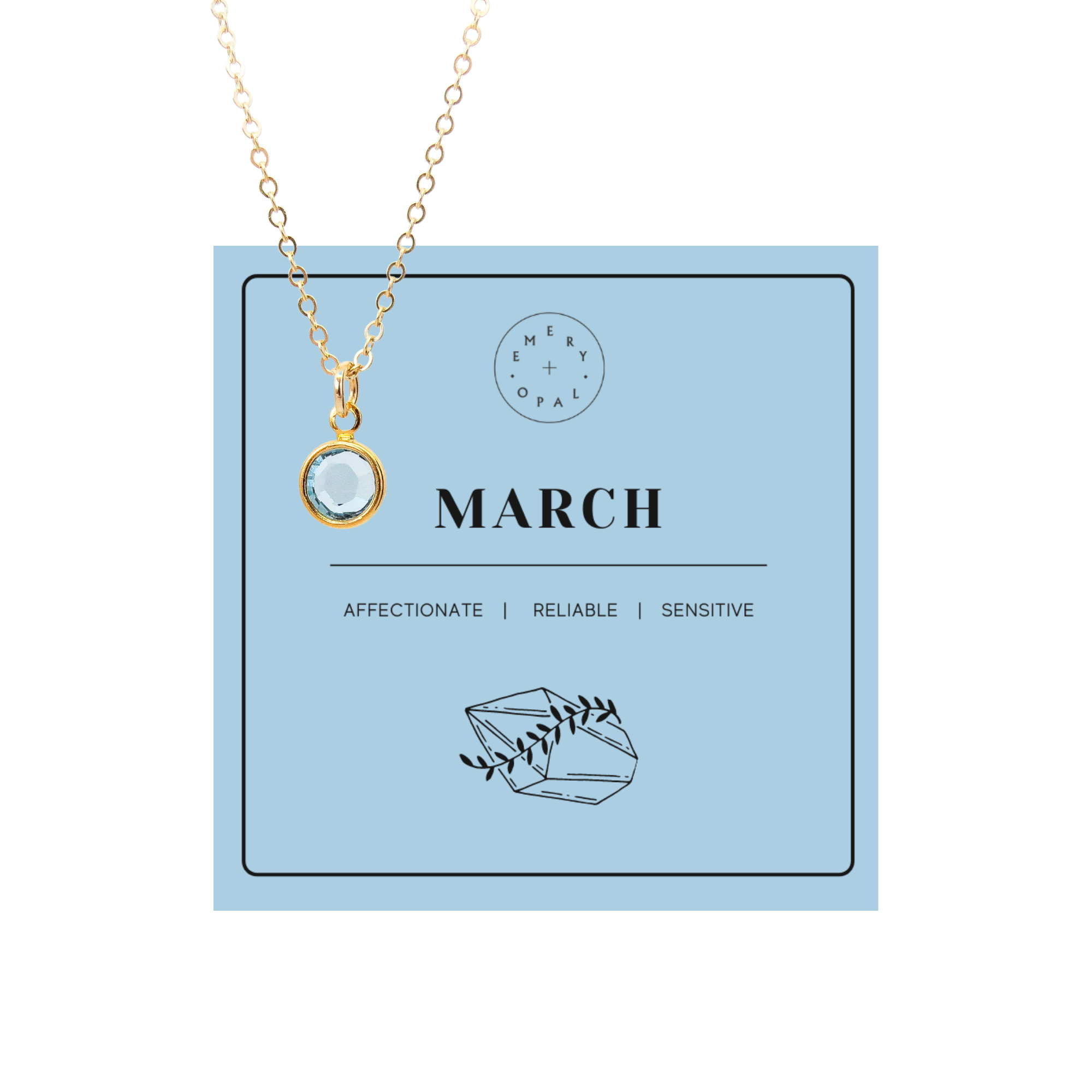 Emery and Opal - Wholesale Pendant/Charm Necklace - Swarovski Birthstone Necklace7