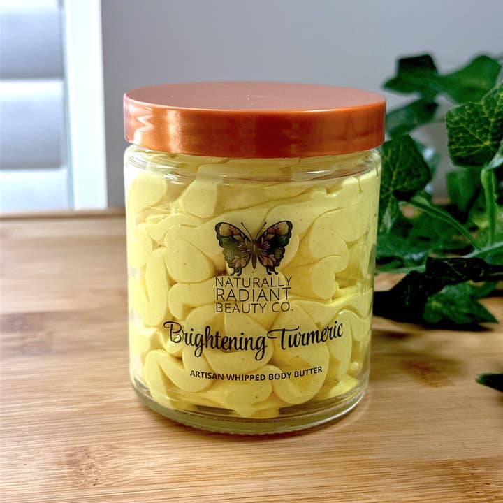 Verhelderende Kurkuma Ambachtelijke Geklopte Body Butter voor wholesale door Naturally Radiant Beauty