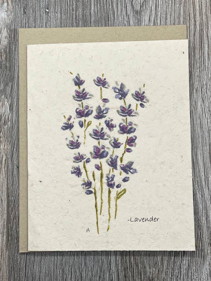 Plantable Card | Lavender | Royal Velvet for wholesale by 1 Simple Seed