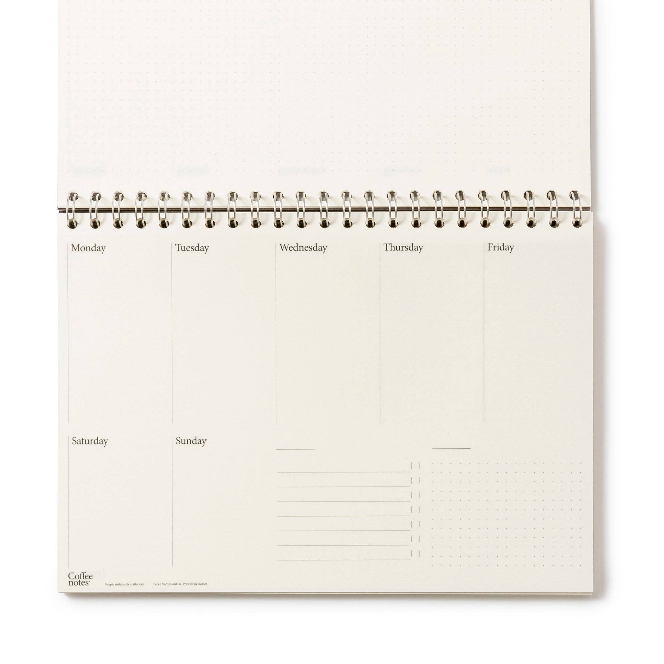 Coffeenotes – wholesale Planerare – Orange veckoplanerare1