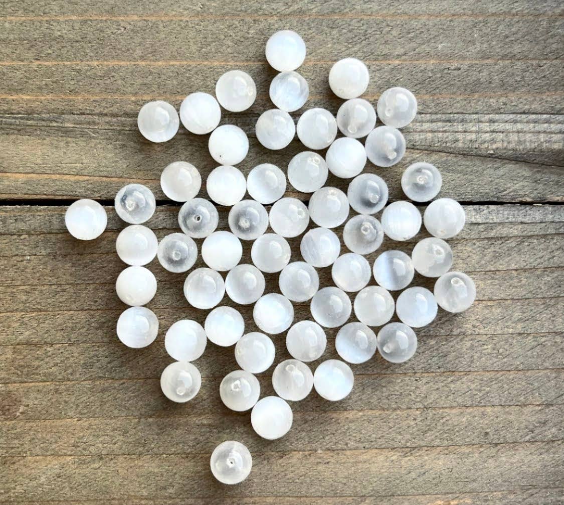 Merelani Designs - Wholesale Kralen/parelketting - Ronde halsketting met edelsteen van seleniet8