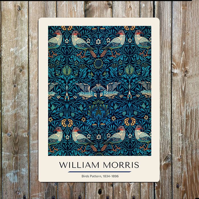 The British Metal Signs Company - Wholesale Sign - William Morris Birds Pattern | Art | Metal Sign Plaque0