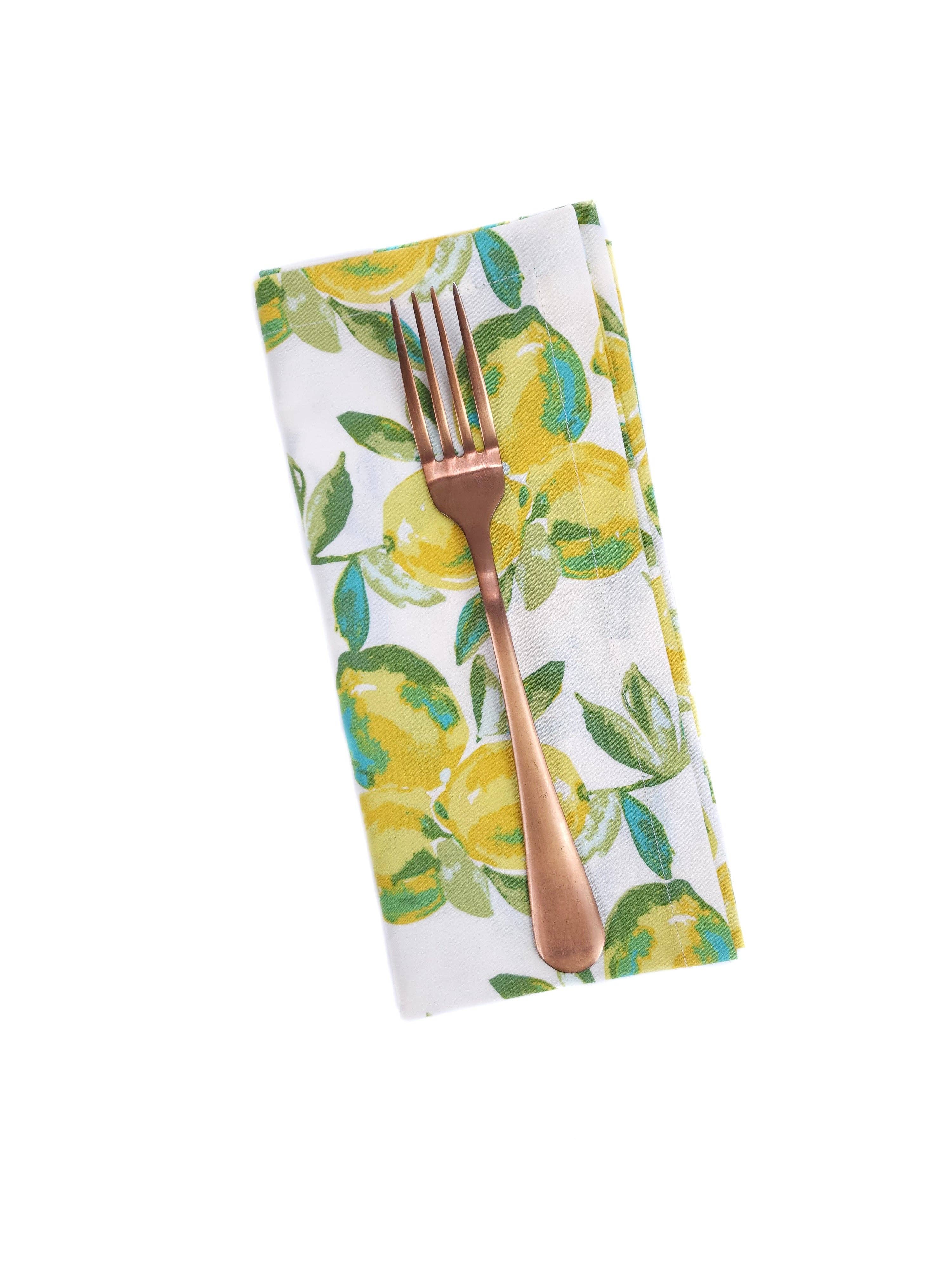 90 West Linen Co. - Wholesale Dinner & Cloth Napkin - Lemon Grove Cloth Napkins, Set of 44