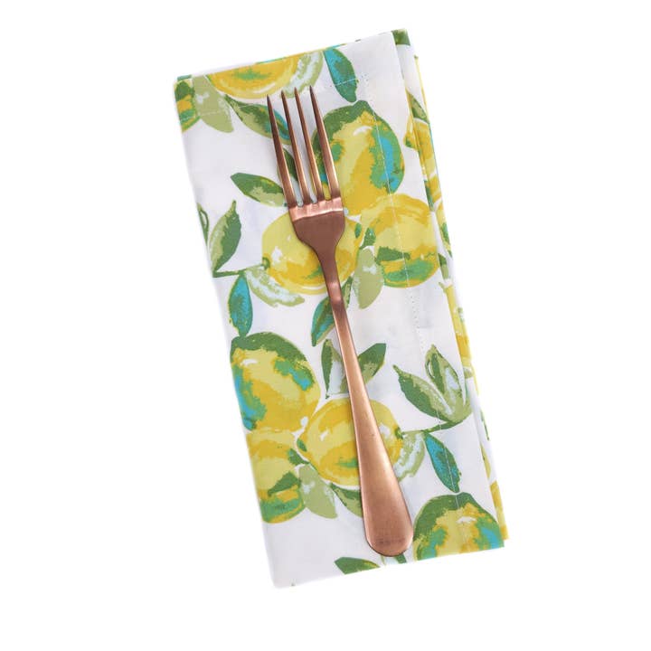 90 West Linen Co. - Wholesale Dinner & Cloth Napkin - Lemon Grove Cloth Napkins, Set of 44