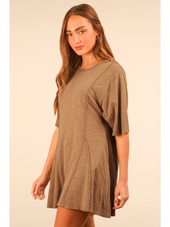 VERY J - Wholesale Romper - Women's - NP70727-Mineral Washed Oversized Knit Comfy Romper16