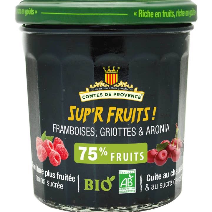 Raspberry, Sour Cherry & Aronia B Superfruit Jam for wholesale by Comtes de Provence