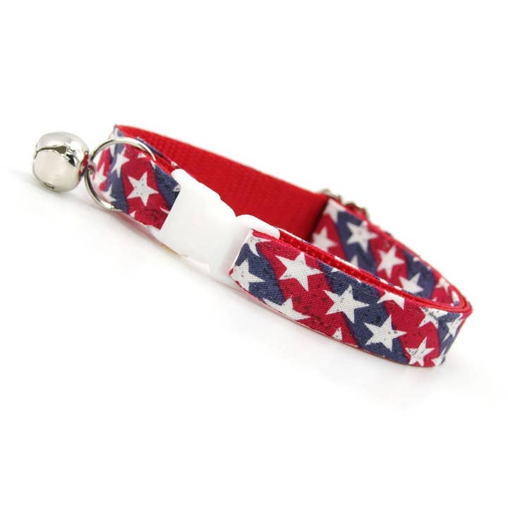 Made By Cleo - Wholesale Pet Collar - Cat - "Americana" - 4th of July Cat Collar